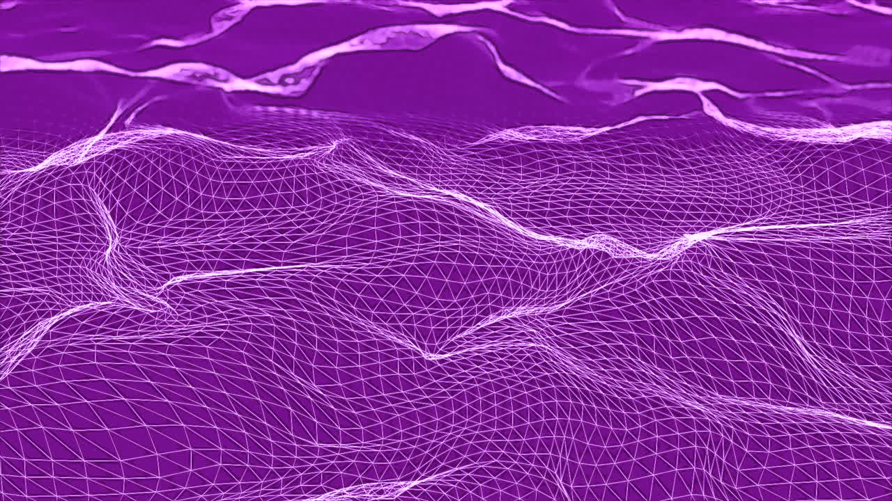 Purple Wireframe Landscape