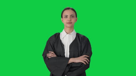 retrato de una abogada india pantalla verde