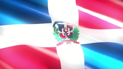 dominican republic holiday flag - loop animation