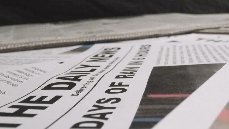 Newspaper Headline Discussing Extreme Weather Conditions And Global Warming Crisis 5