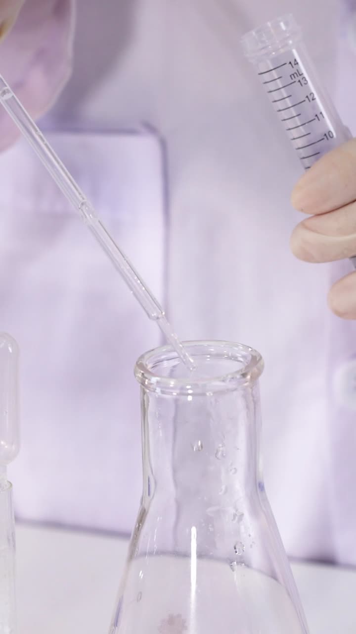 demostración de reacción química con cambio de color