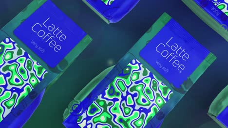 diseño moderno de envases de café con leche