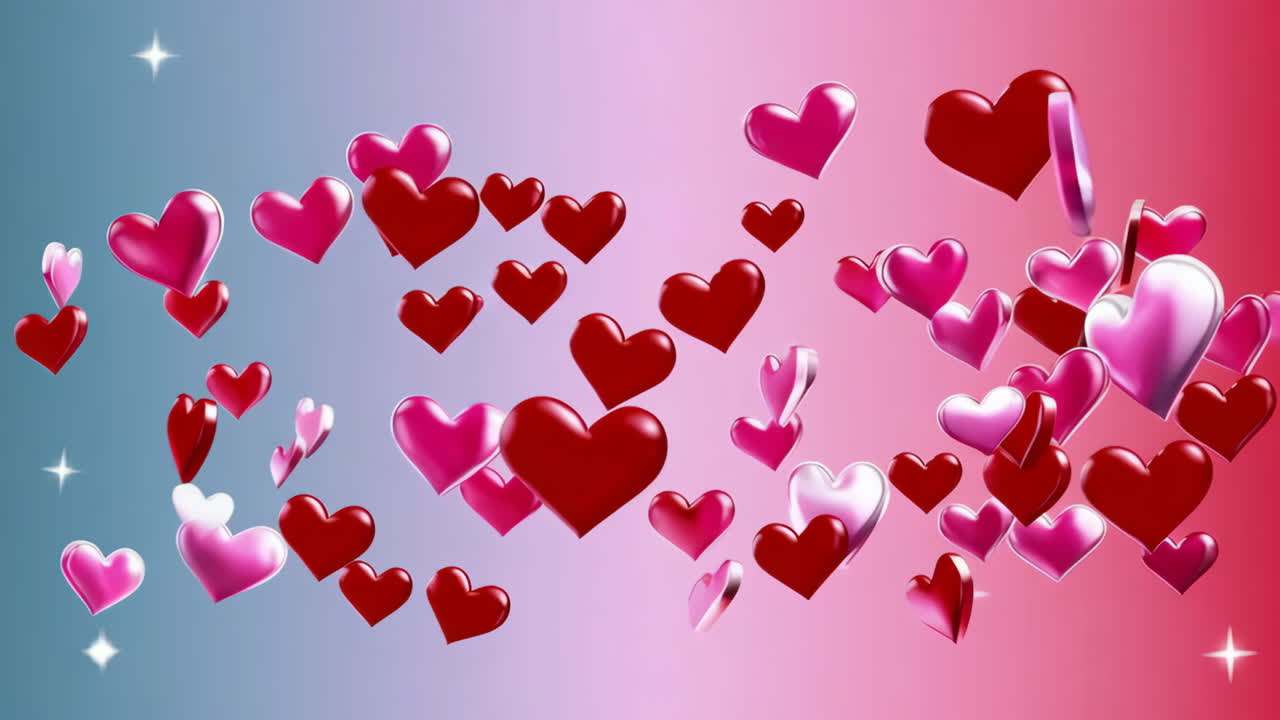 Sfondo con Cuori Volanti