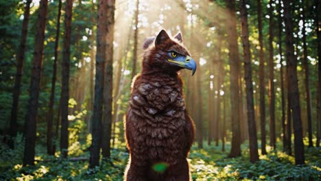 griffin costume in a forest