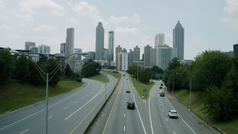 atlanta highway and skyline view