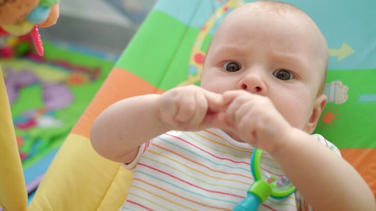 Angry baby face