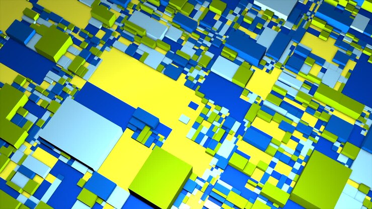 Abstract Geometric Cube Pattern