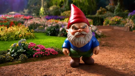 angry garden gnome