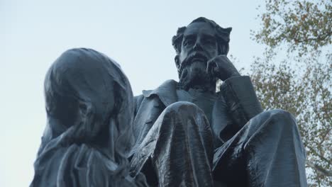 statue of charles dickens and little nell, clark park, philadelphia, pa