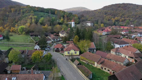 drone view village in  hungary jósvaf?