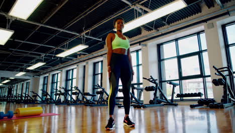woman exercising in a gym