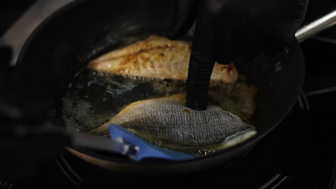 Cooking Sea Bass in a Pan