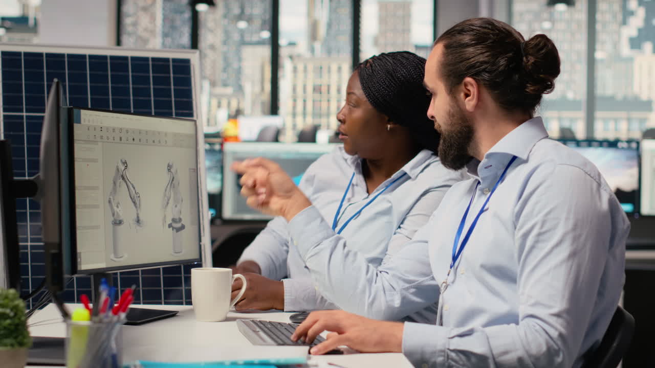 Rd Department Coworkers Studying How To Produce Green Energy With Solar Panels