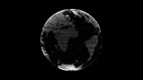 virtual planet earth with particles and lines. network connection big data. abstract technology black background. 3d rendering.
