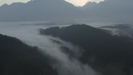 bavarian alps misty sunrise | 4k d-log - perfect for colour grading