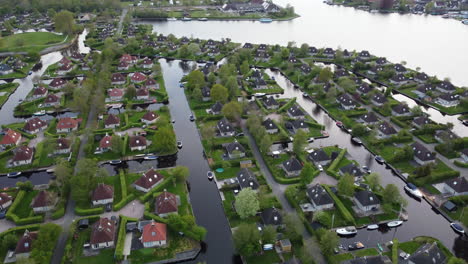 view at the bungalow park it wiid at the city eernewoude, friesland, the netherlands