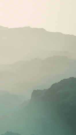 misty mountains at sunrise