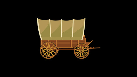 horse-car-icon-Animation.-Vehicle-loop-animation-with-alpha-channel,-green-screen.