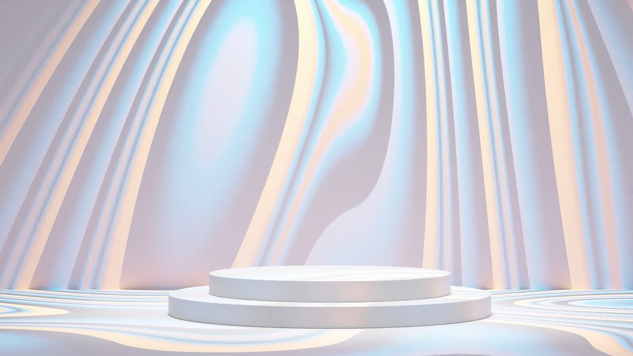 exhibición de productos para venta de comercio electrónico descuento con fondo líquido animación de renderización 3d tropiezo psicodélico bucle atemporal