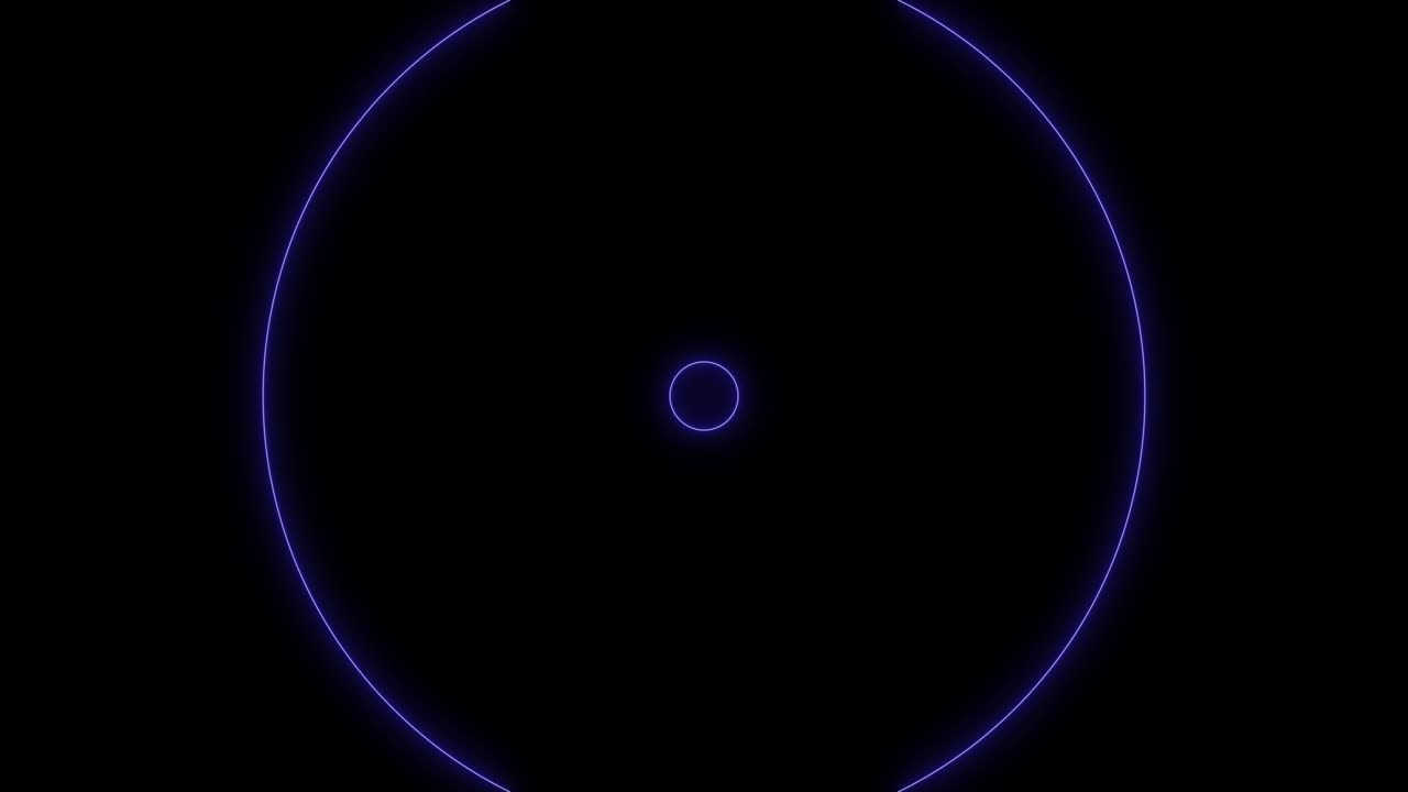 파란색 은 원 빛 에너지 파동 오버레이 효과 루프
