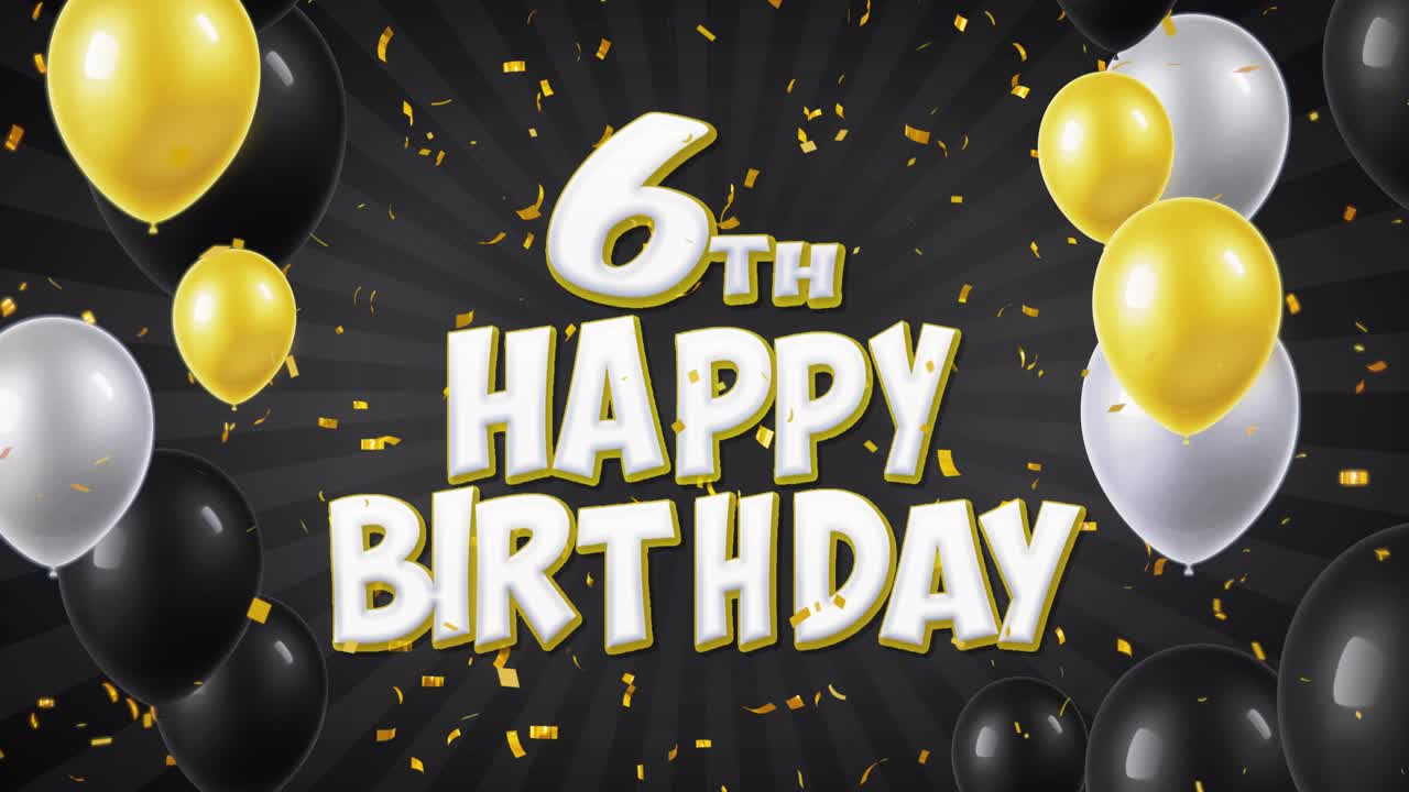 6th Birthday Celebration Graphic Design