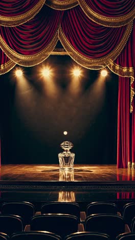 luxury perfume bottle on a stage