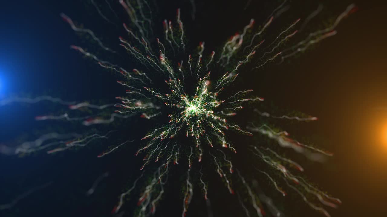 4k abstracto fondo de línea 3d con animación de partículas en movimiento. fondo de animación de bucle sin costuras.
