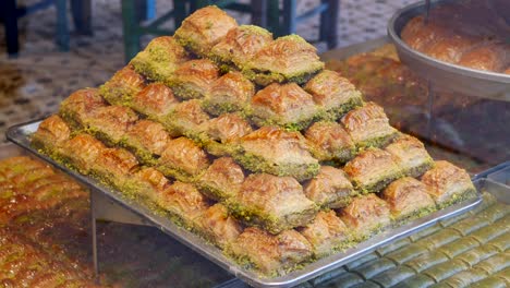 pyramid of pistachio baklava