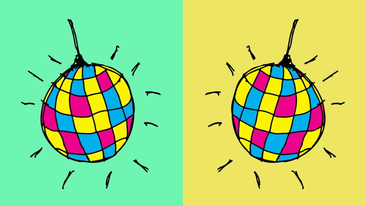 niños dibujando arte pop fondo sin costuras con el tema de las luces de la discoteca