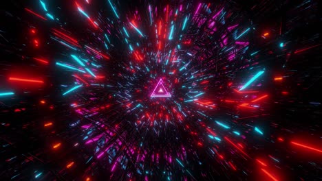 ilustración 3d brillante muy abstracta con un triángulo brillante marco de alambre fondo de movimiento papel tapiz en vivo bucle visual vj