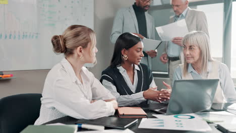 business team collaborating in an office meeting