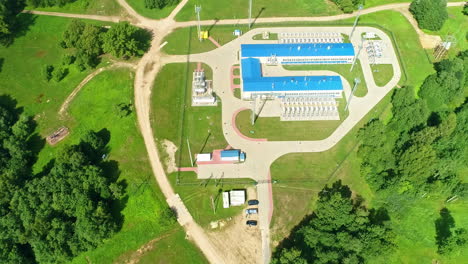 Aerial-View-Of-Natural-Gas-Distribution-Station-On-A-Sunny-Day