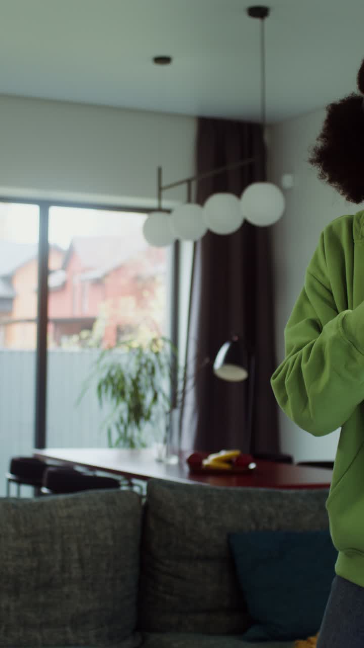 Woman playing a game in virtual reality