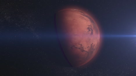 marte en el espacio