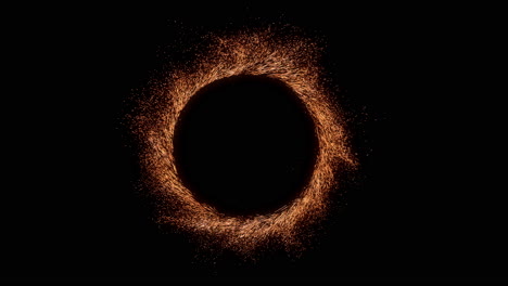 Invocation-of-a-strange-dimensional-portal,-circle-of-orange-sparks-without-floor