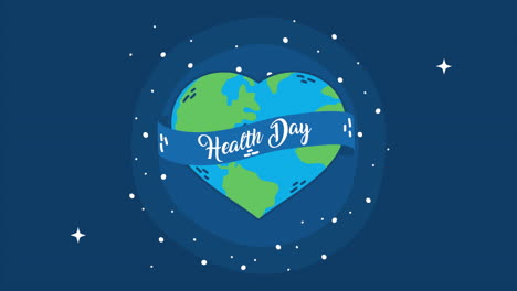 international health day with world planet heart