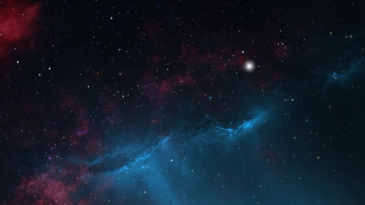 blue nebula and galaxy in the universe