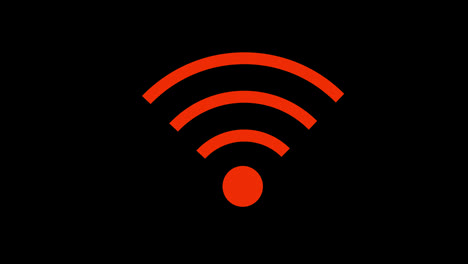 a-red-wifi-icon-concept-loop-animation-video-with-alpha-channel