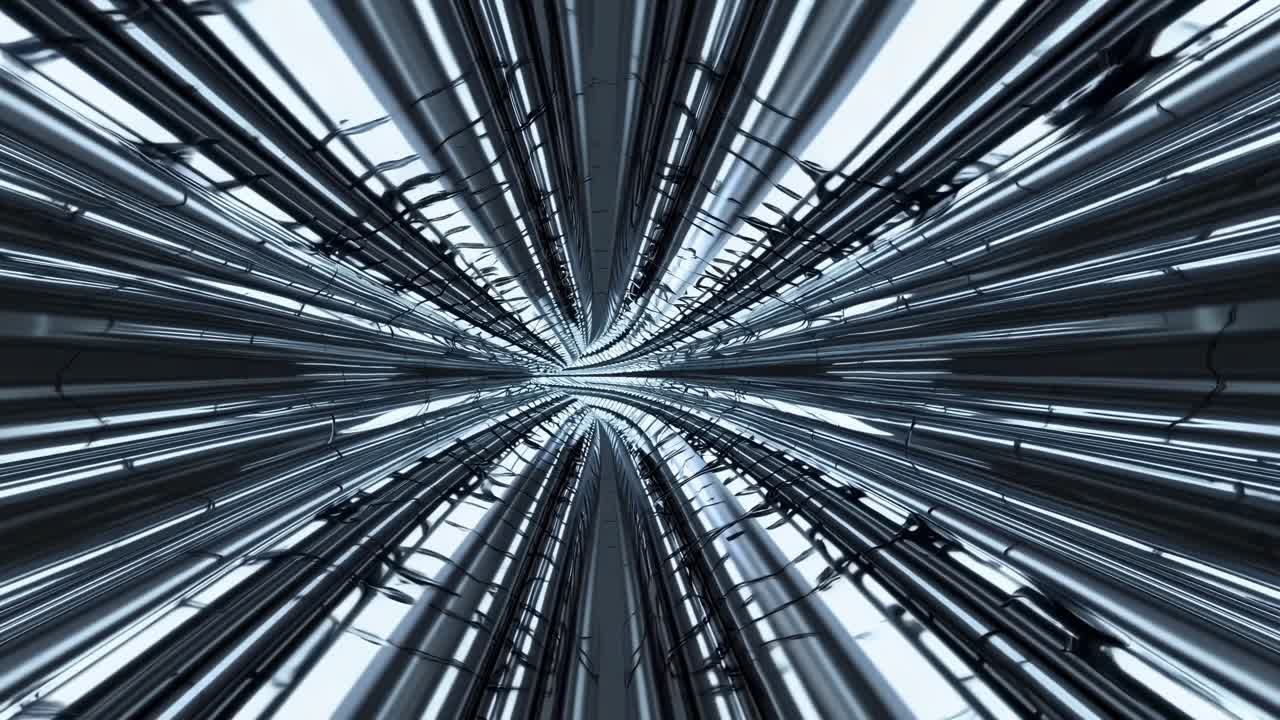 Abstract Metallic Tunnel Perspective