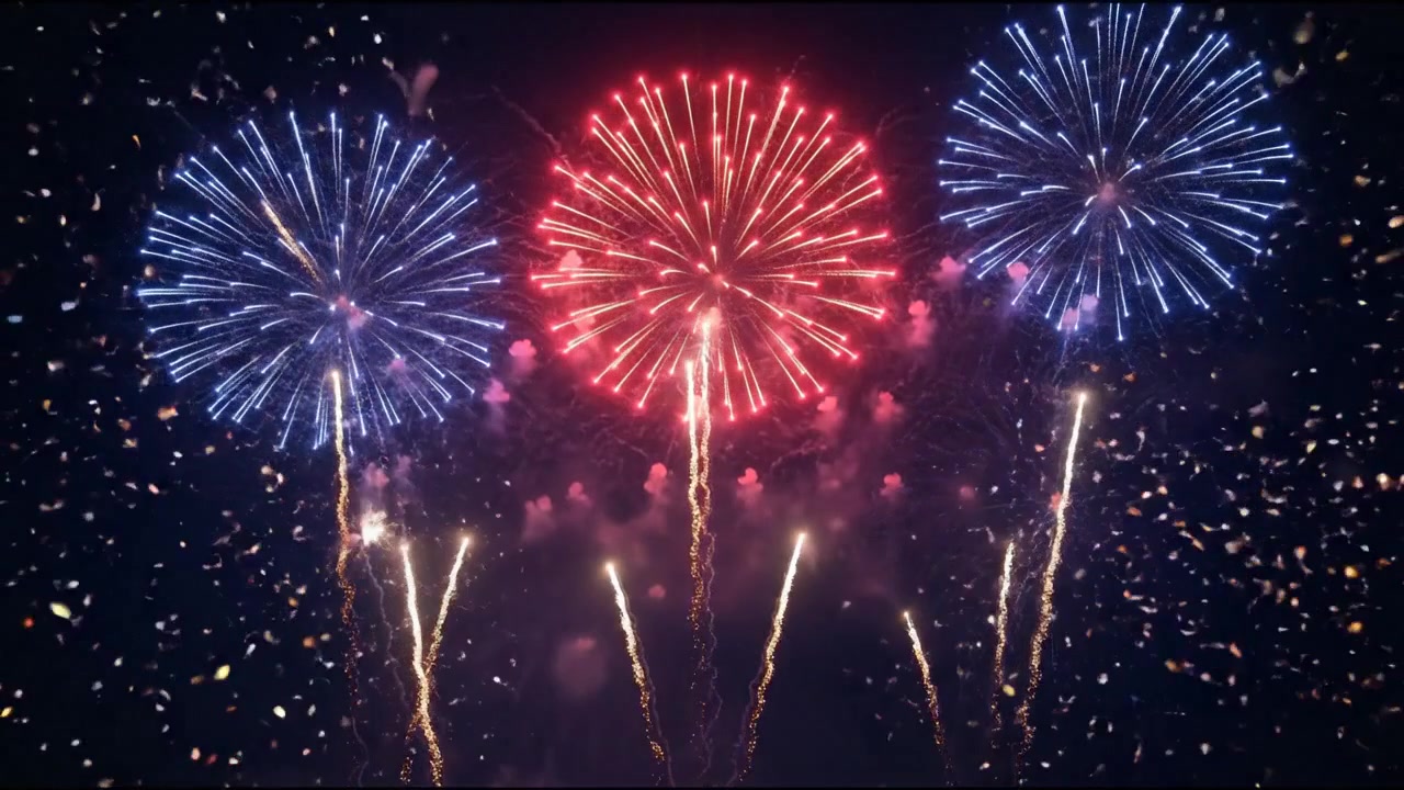 青金色のメタリックレタリングが施された2027年のお祝いの新年挨拶モーショングラフィック