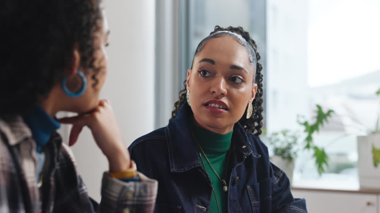 Two Business Women in an Office Meeting