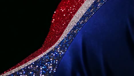 patriotic glitter fabric detail