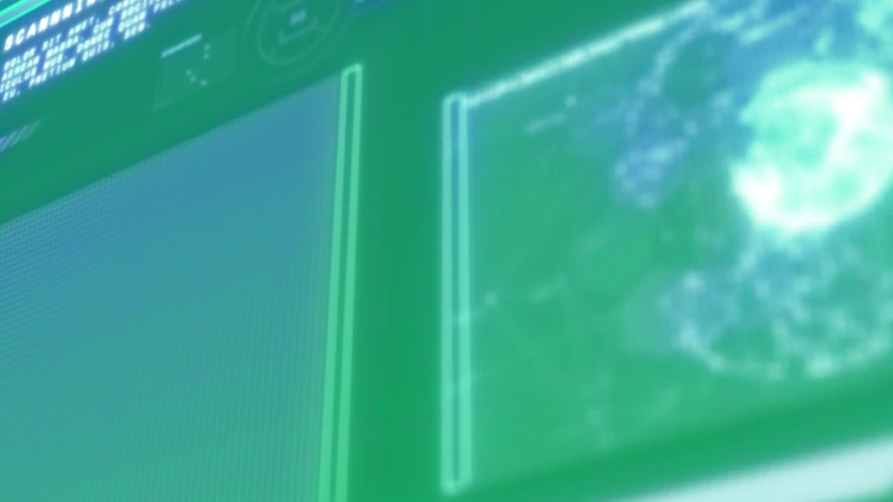 animación del procesamiento de datos en la interfaz