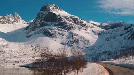 tromso 附近令人惊叹的追踪镜头