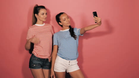 two young women taking a selfie