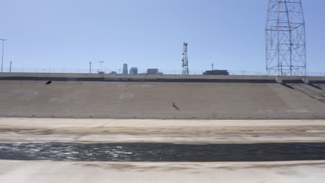 flying in the los angeles river canal