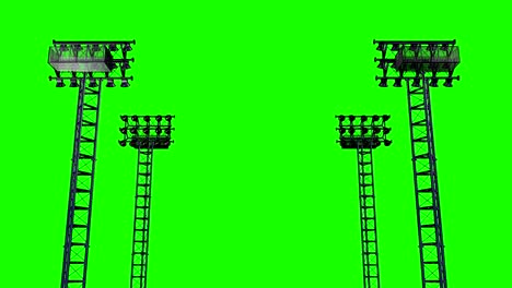 lighting rack with spotlights for football stadiums and other areas. 3d rendering