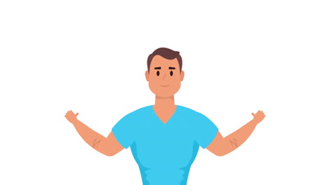 young man with speech bubble