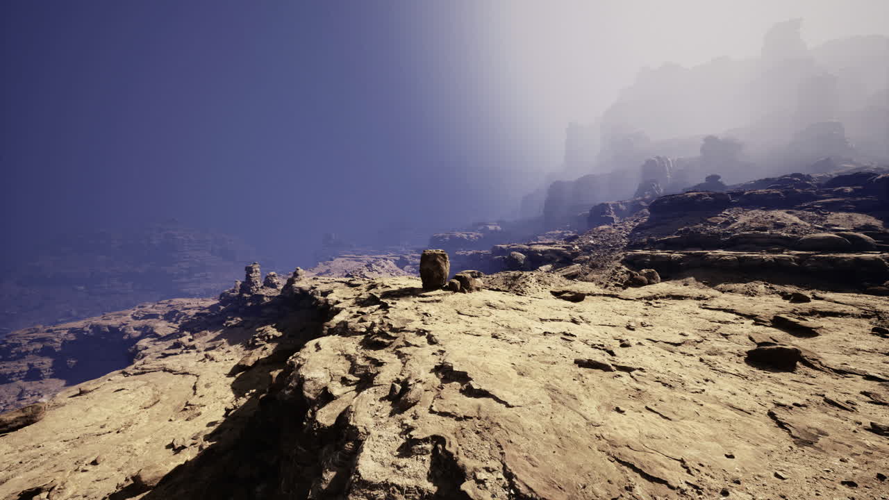 Stunning view of rocky landscape under clear blue sky in the afternoon