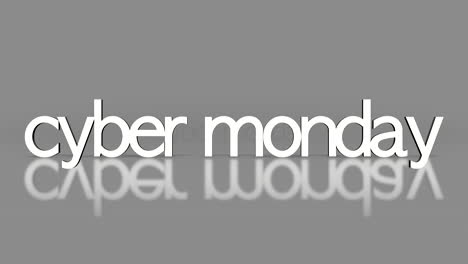 rolling cyber monday text on fashion grey gradient